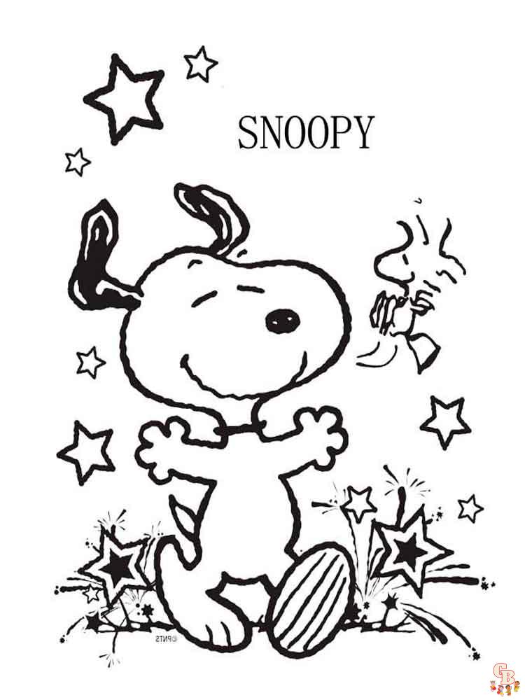 Comemore o Natal com Snoopy Páginas para colorir