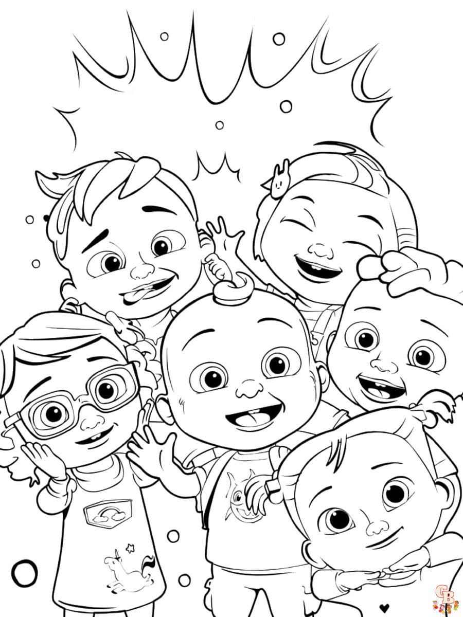 Cocomelon Coloring Pages Free Printable & Easy for Kids