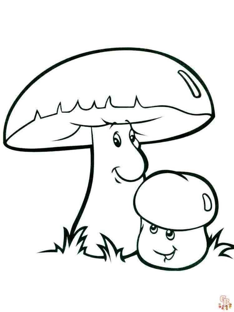 Desenho de cogumelo para colorir