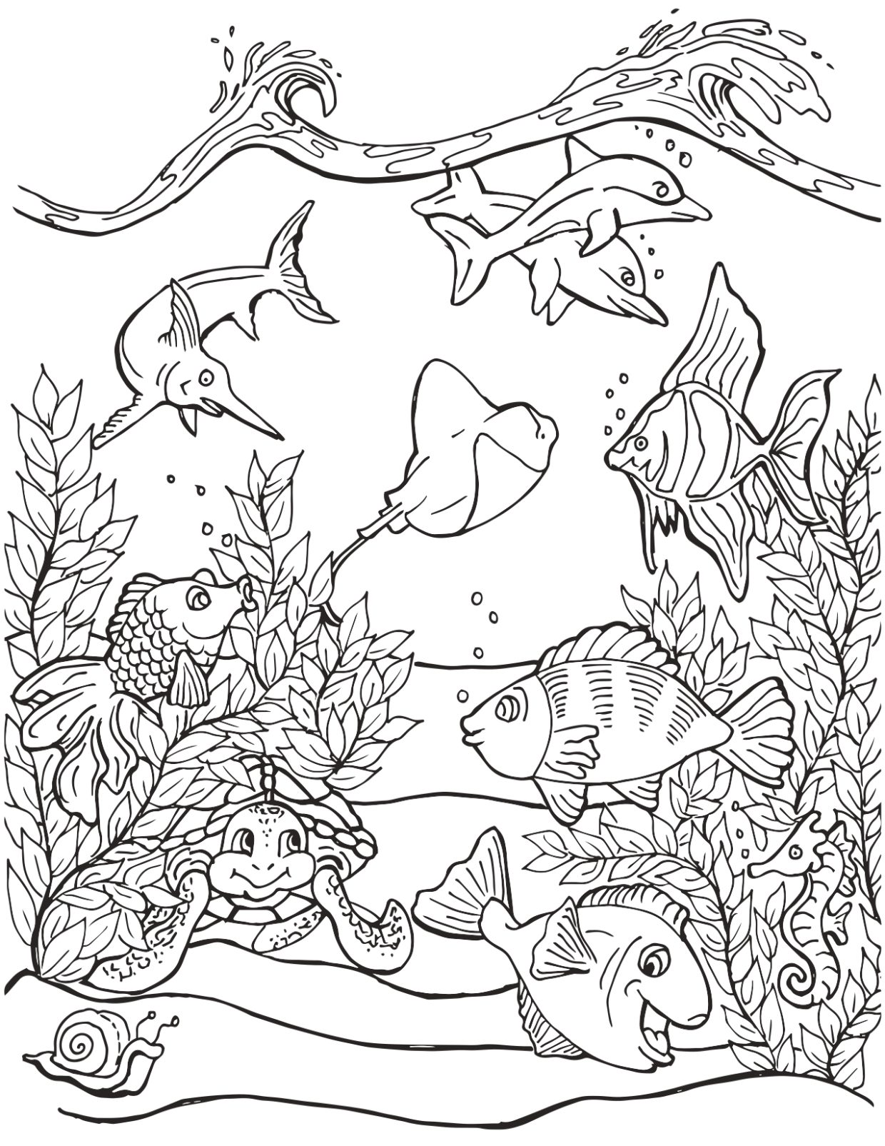 Explore The Fascinating With Under Sea Coloring Pages