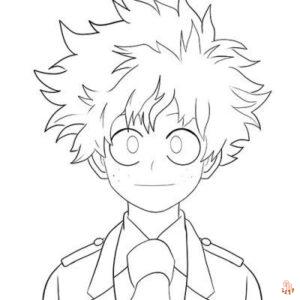 Disfruta De Las P Ginas Para Colorear De Deku Imprimibles Y F Ciles De