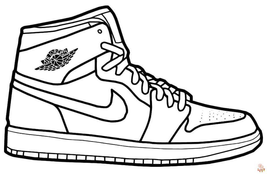 Coloriages De Chaussures Jordan Imprimables Gratuits Et Faciles 