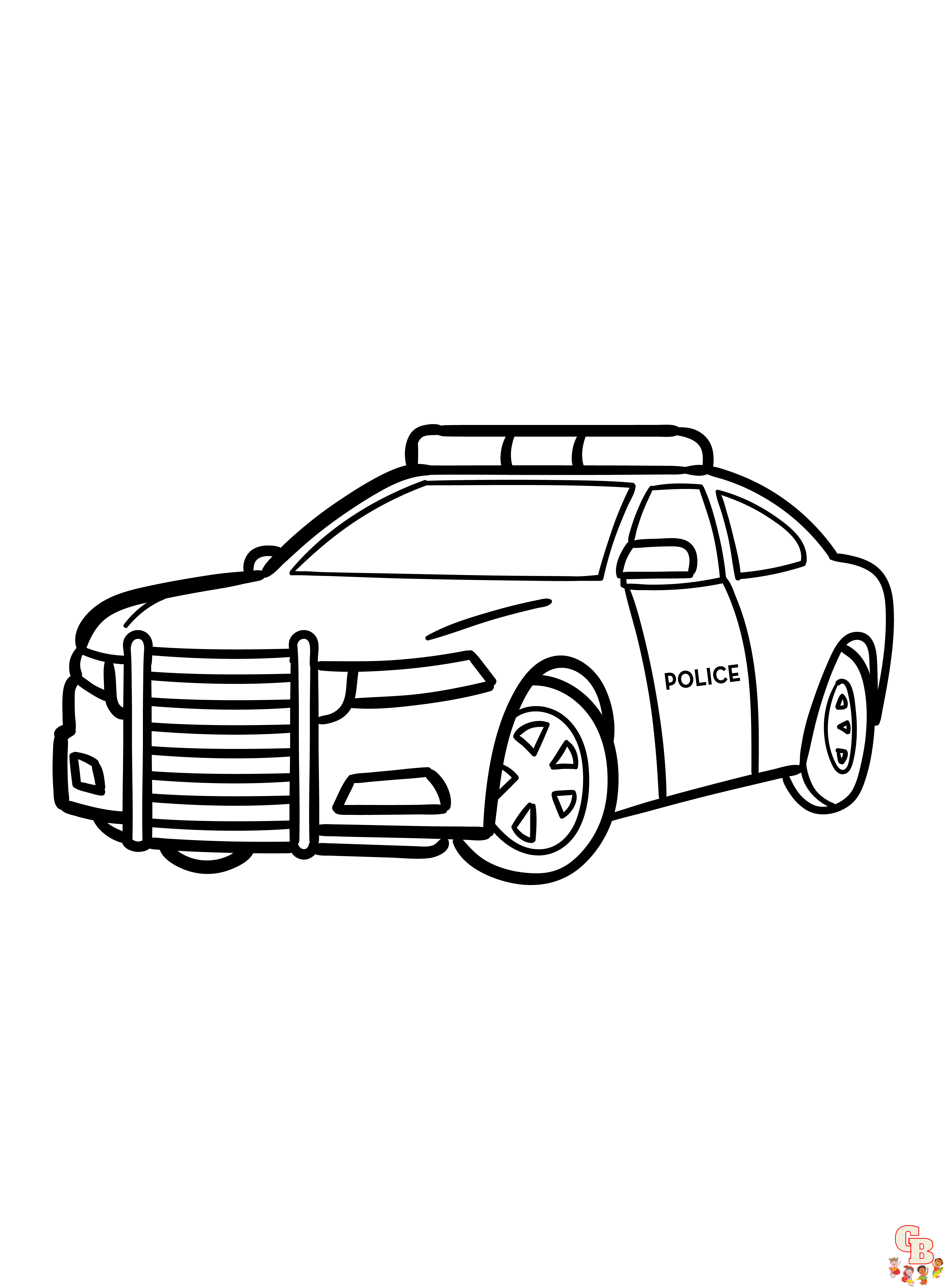 Get Your Kids Excited With Police Car Coloring Pages GBcoloring
