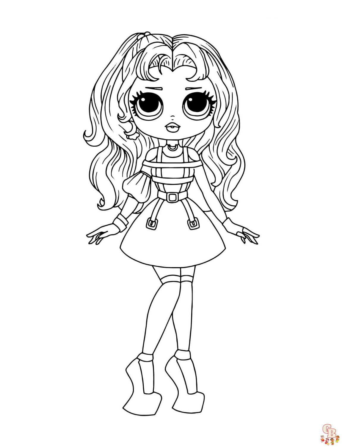 OMG Fashion LOL OMG Doll Coloring Pages - Free and Printable