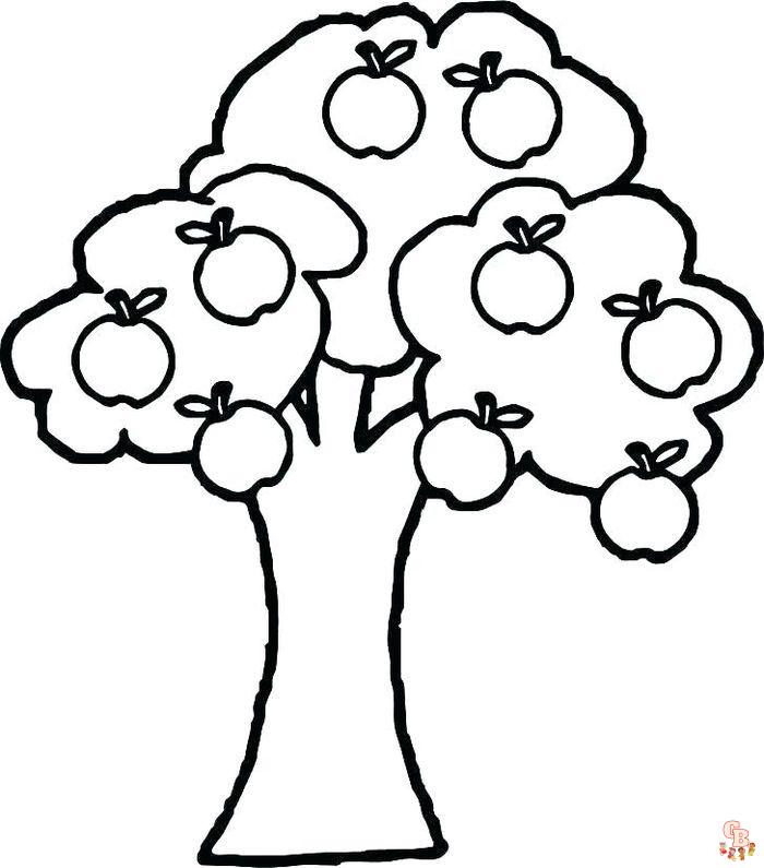 Temukan Halaman Mewarnai Pohon Apel Terbaik Online GBcoloring