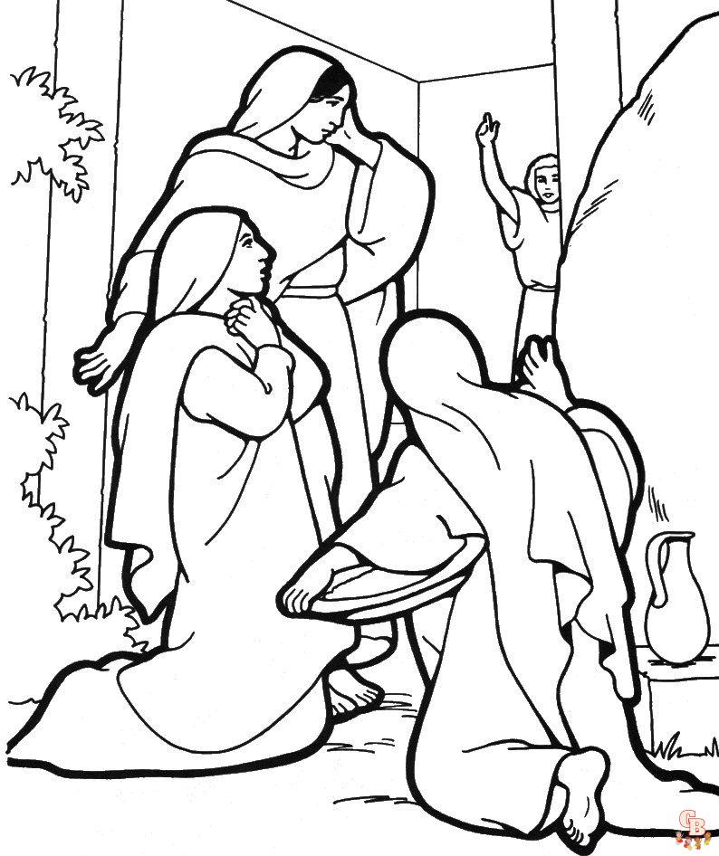 empty tomb coloring page