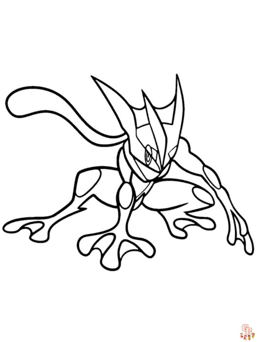 Greninja Coloring Pages Free Printable And Easy GBcoloring