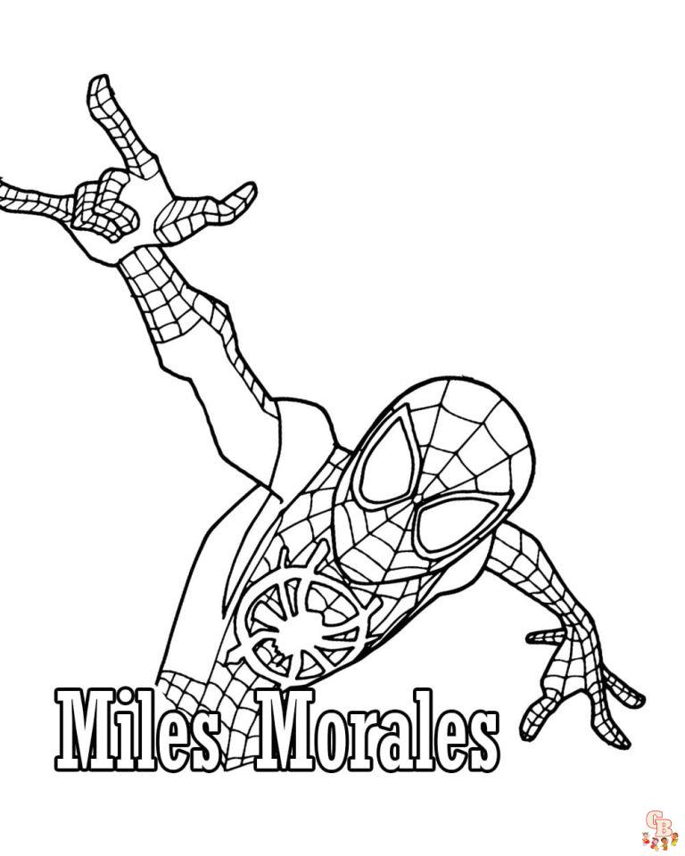 Enjoy Coloring Miles Morales Pages With GBcoloring Website