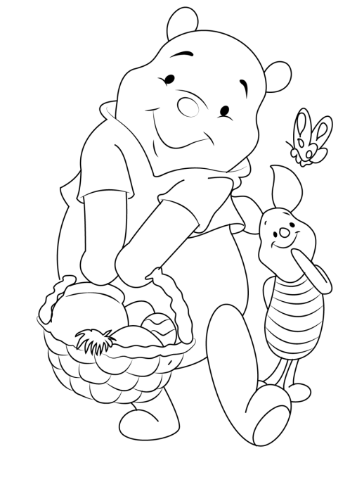 Get Creative With Winnie The Pooh Easter Coloring Pages