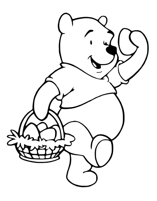 Get Creative With Winnie The Pooh Easter Coloring Pages