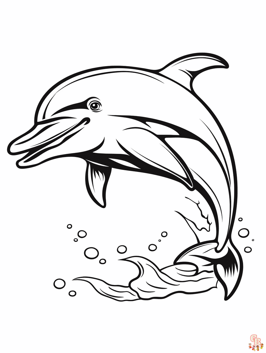 Dolphin Coloring Book For Kids: Fun Coloring Book for Kids Ages 3