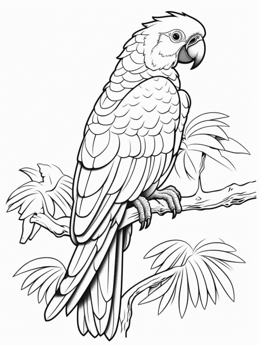 The Best Parrot Coloring Pages