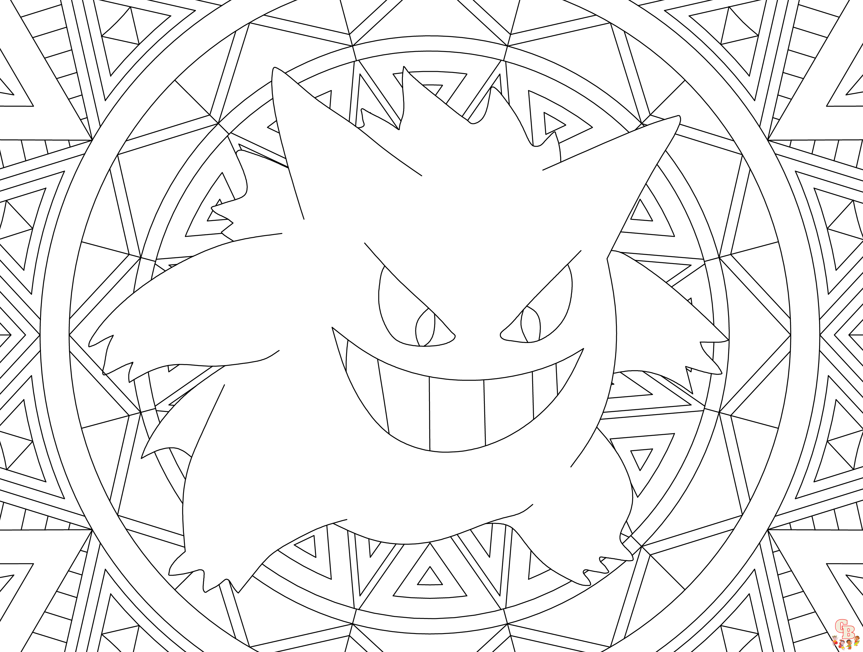 Explora el emocionante mundo de las páginas para colorear de Gengar