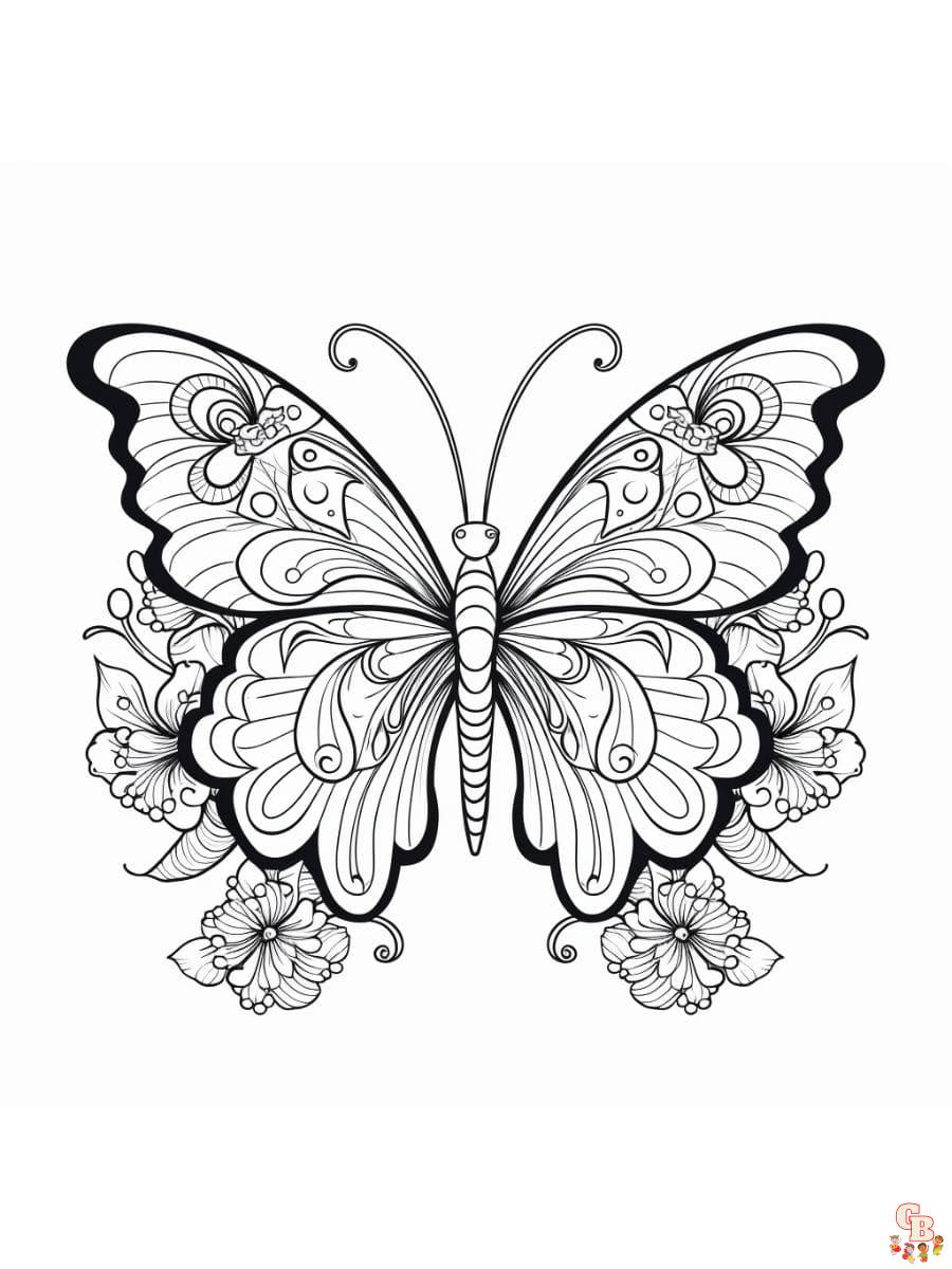 Desenho online para colorir: borboleta