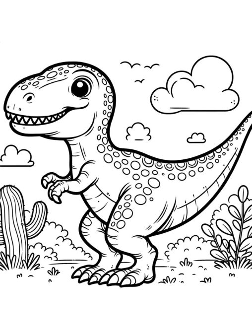 Explore The Prehistoric World With Free Dinosaur Coloring Pages