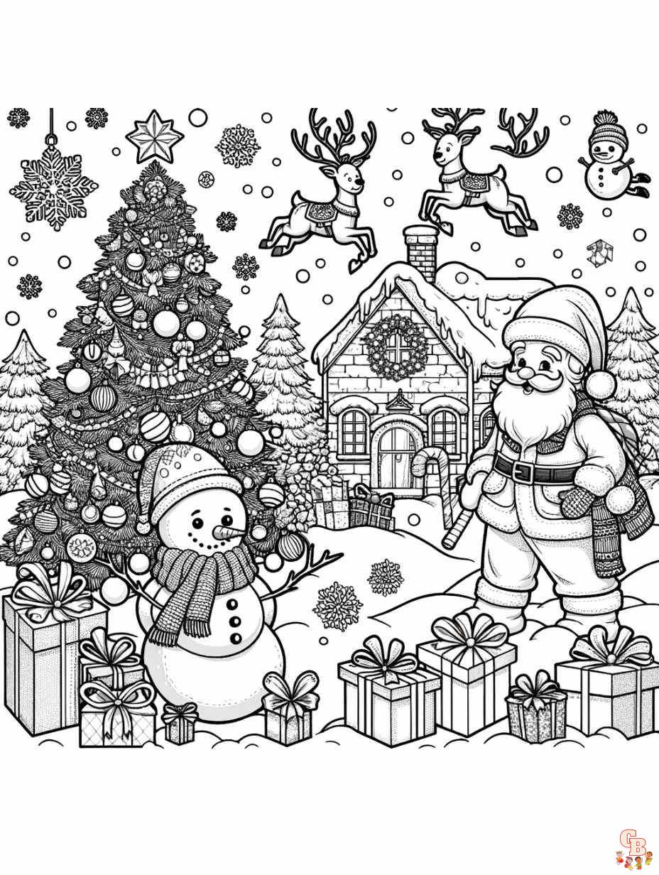 Desenho e Imagem Natal Papai Noel para Colorir e Imprimir Grátis para  Adultos e Crianças 