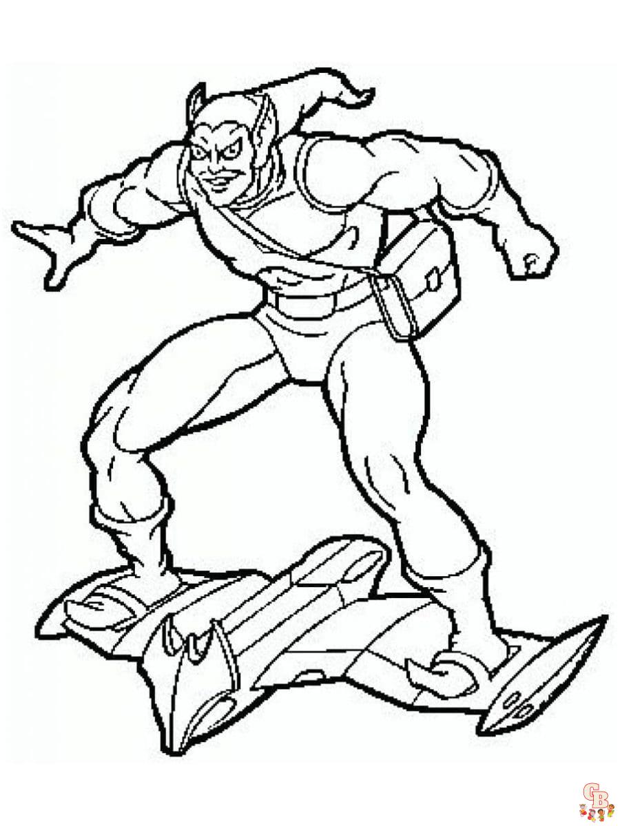 green goblin vs spiderman coloring pages