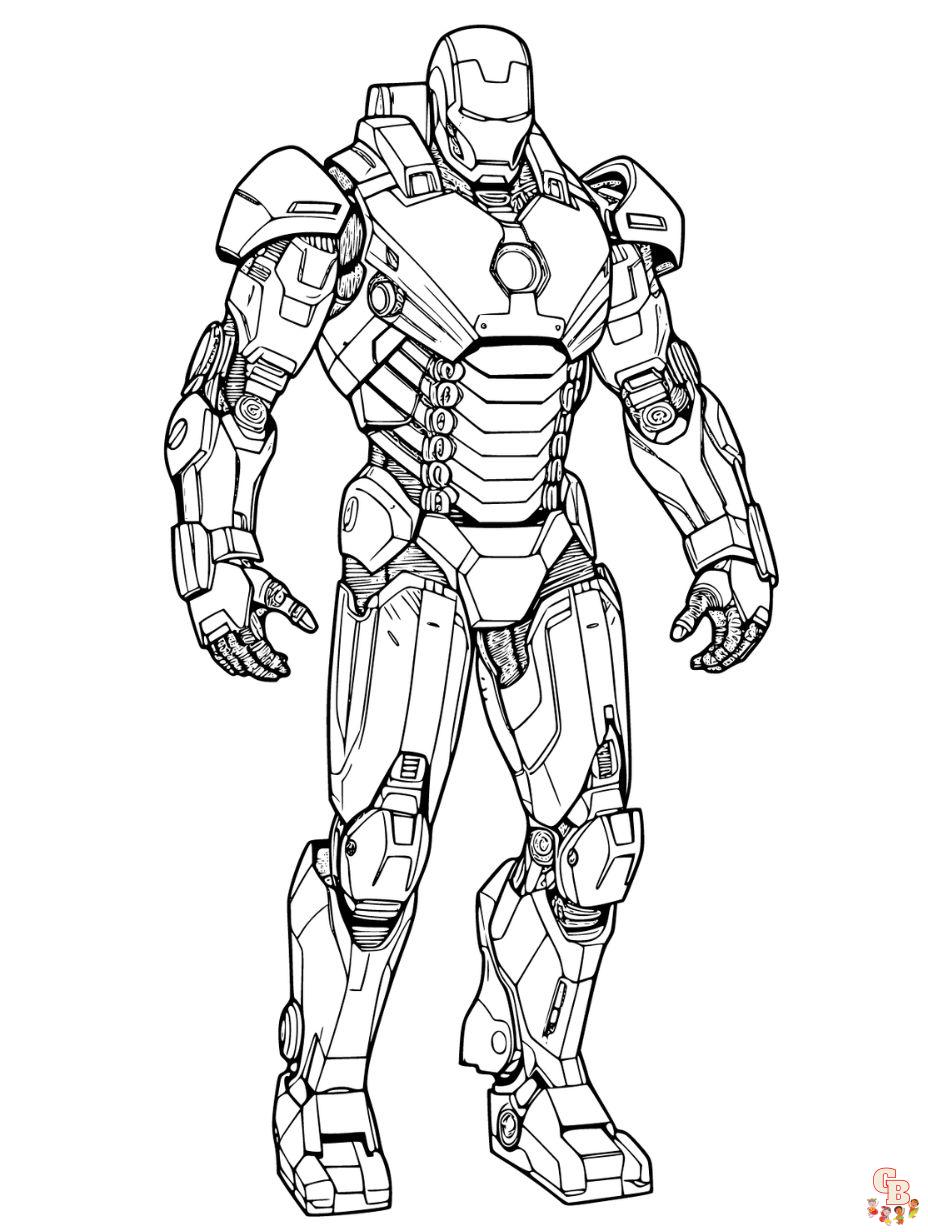 Iron Man Boyama Sayfalar En Sevdi iniz Kahraman Yazd r n Ve Renklendirin