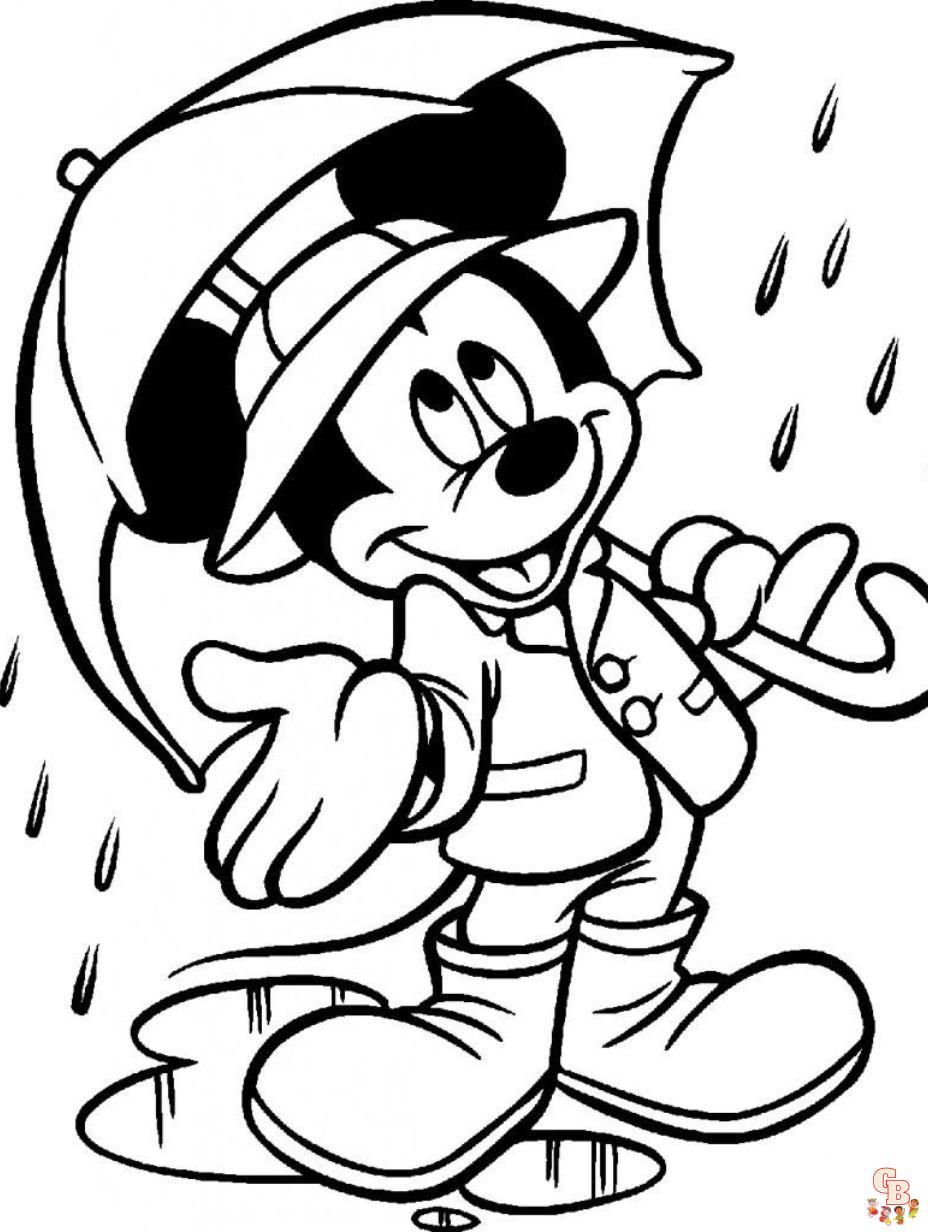 Coloriages gratuits de Mickey Mouse pour les enfants