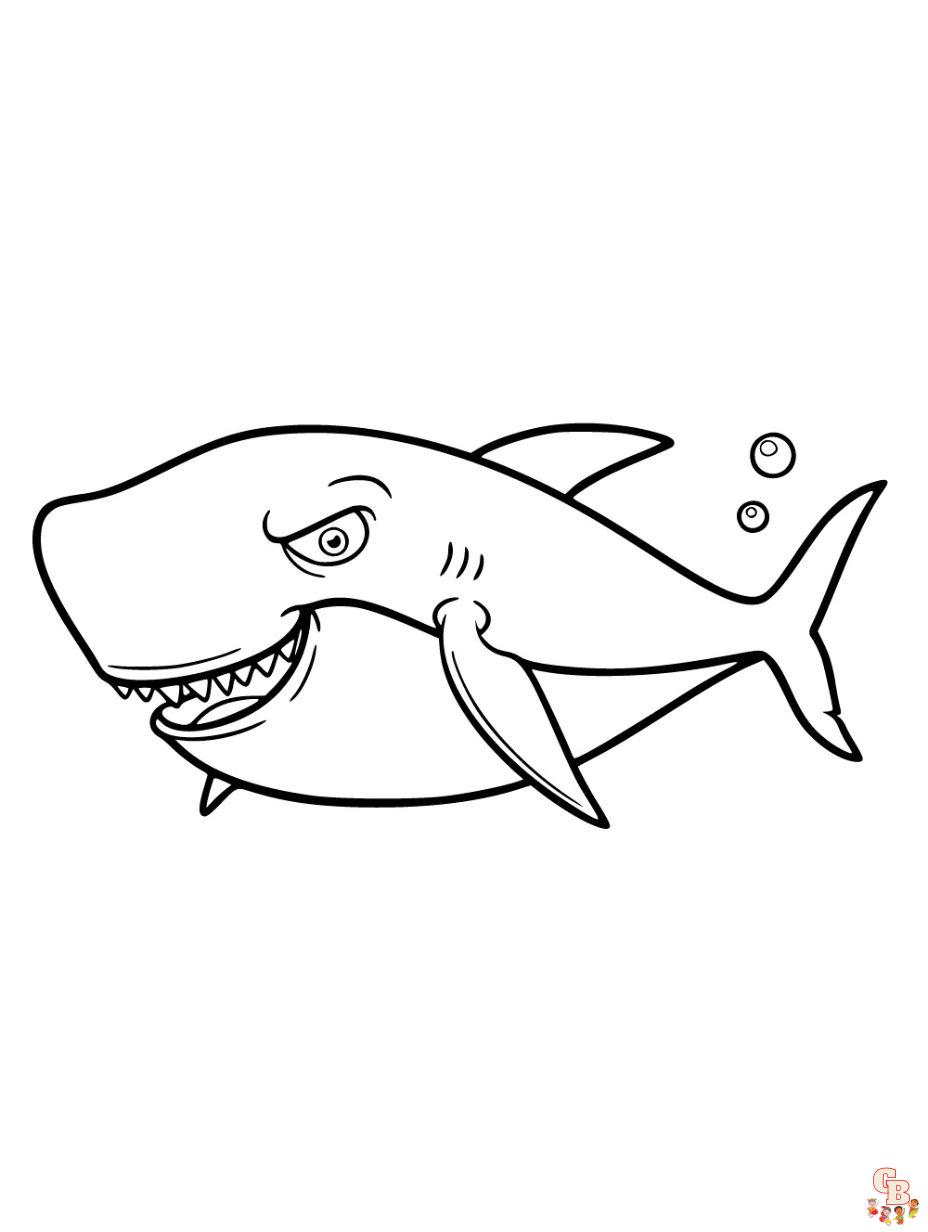 Shark Coloring Book for Kids: Underwater White Shark, Hammerhead