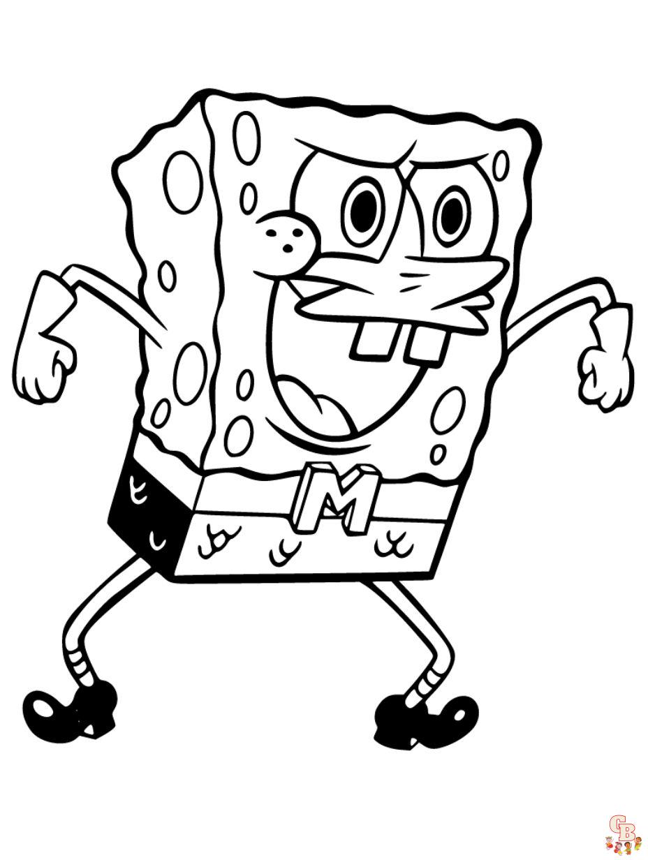 SpongeBob coloring pages, free printable coloring sheets for kids