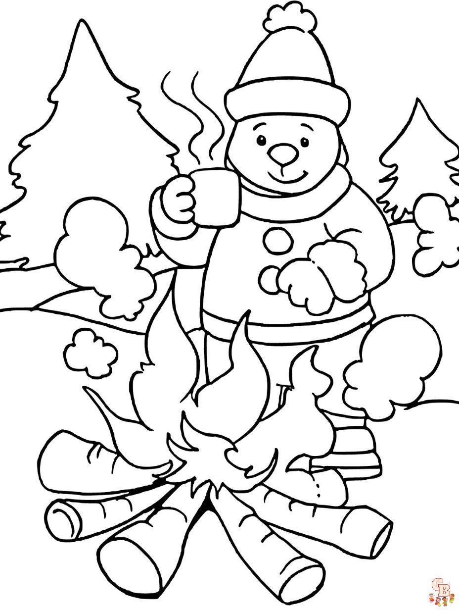 Winter Coloring Pages, Kids Winter Coloring Pages, Winter Coloring
