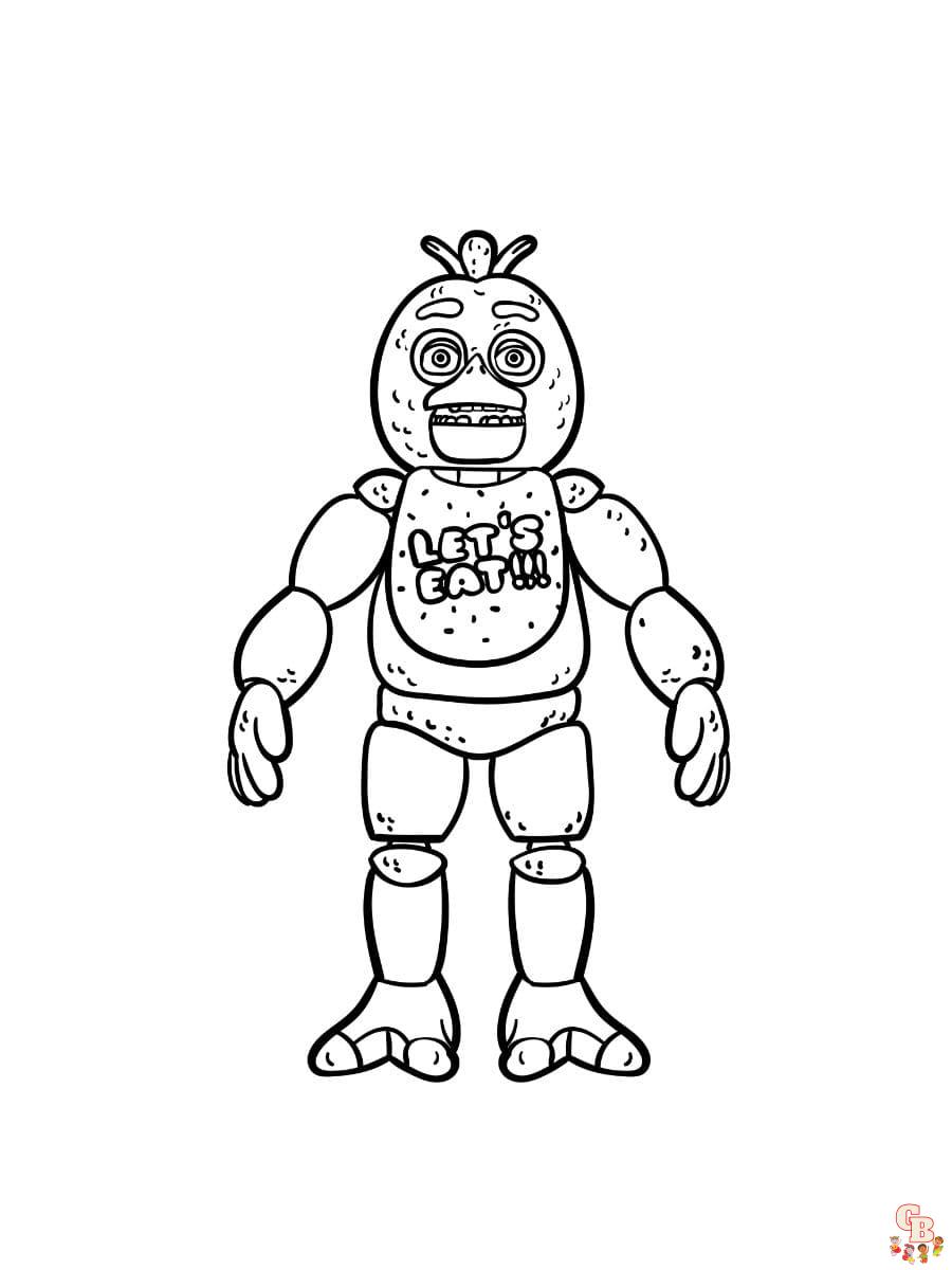FNaF Freddy Portrait coloring page from Five Nights at Freddy's