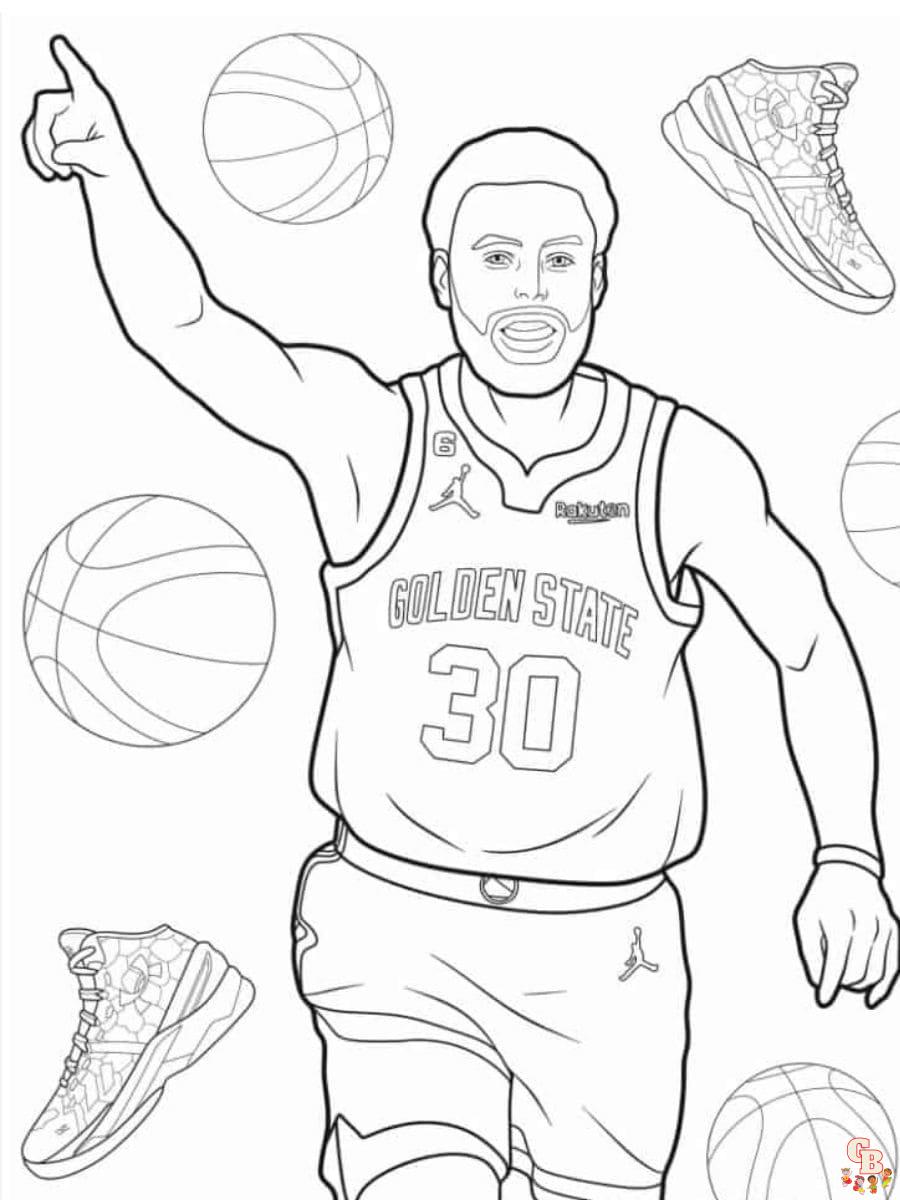 Printable Stephen Curry Coloring Pages Free For Kids And Adults