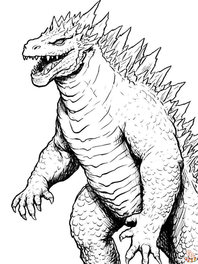 Get Roaring With Free Godzilla Coloring Pages From Gbcoloring