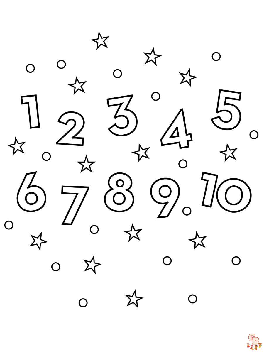 The Number 4 Coloring Page, Kids Coloring…