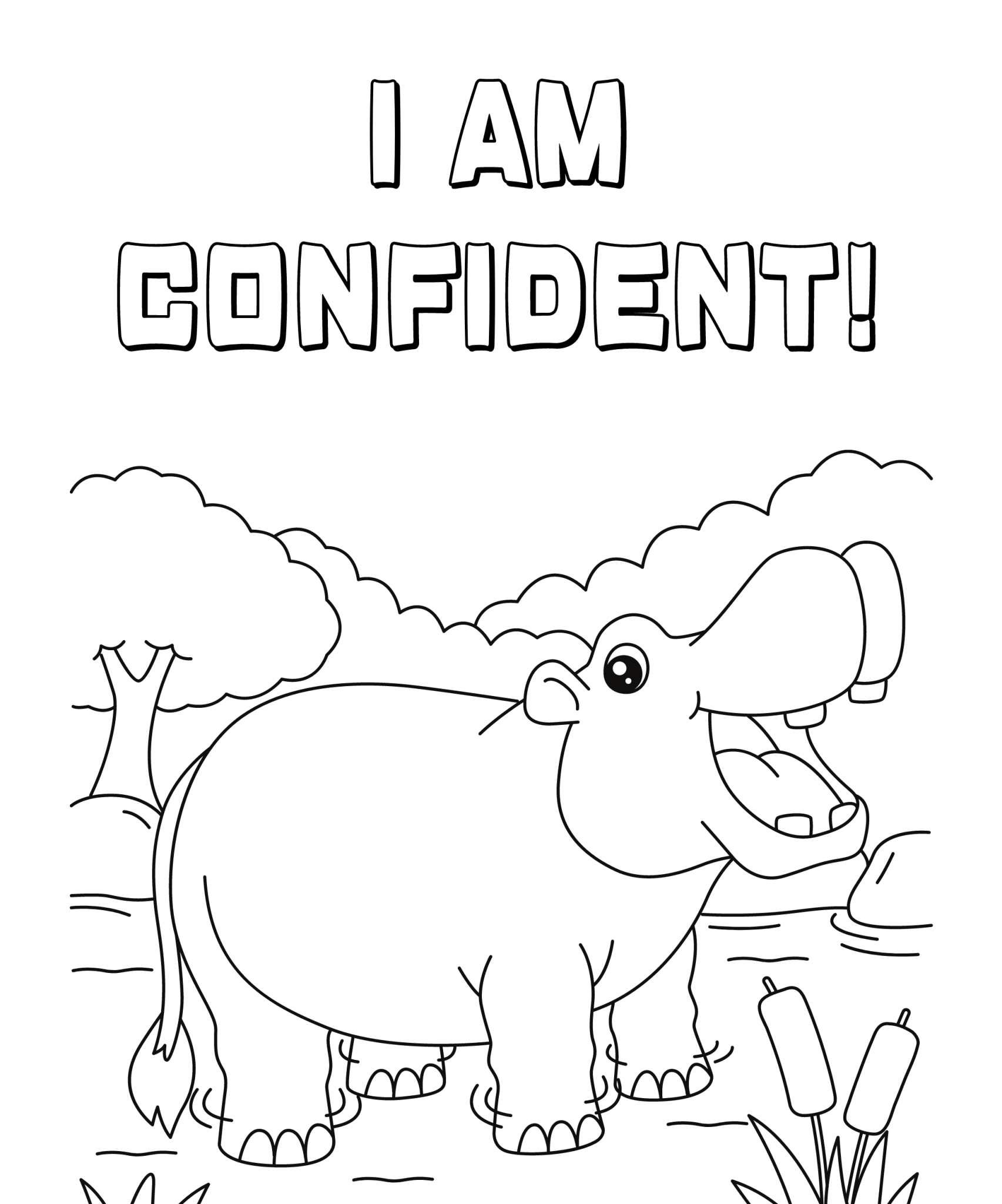 Printable Positive Affirmation Coloring Pages Free