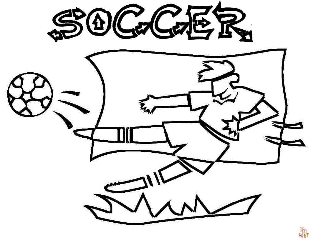 Soccer coloring pages