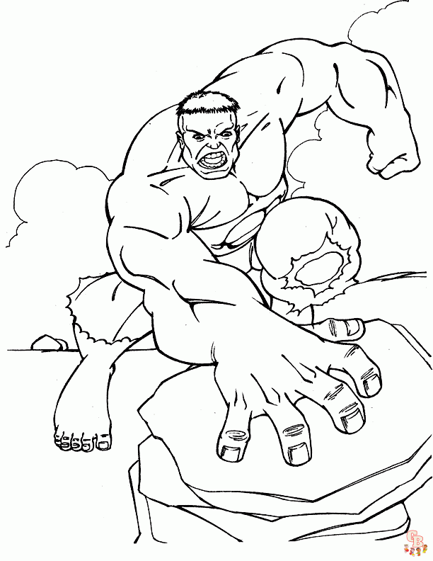 Transform into a Hero with GBcoloring's Hulk Coloring Pages