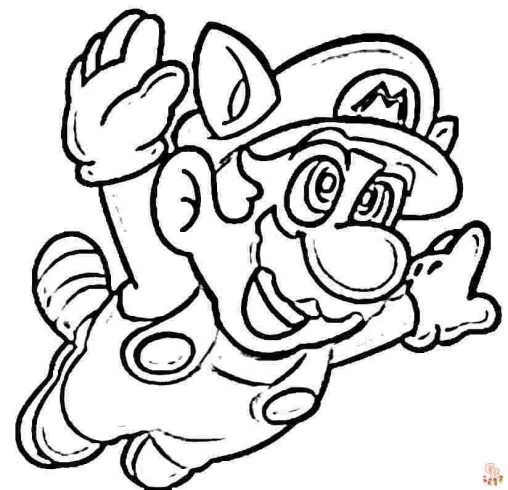 Free Mario Coloring Pages For Kids - GBcoloring