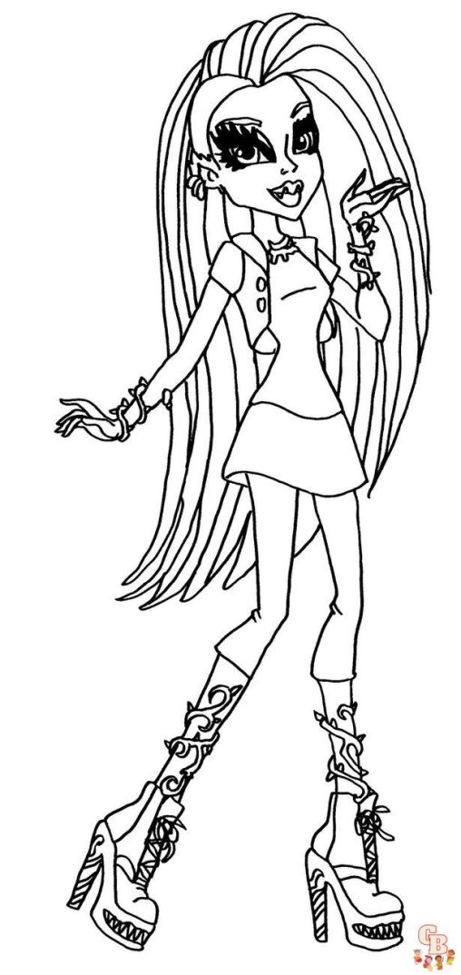 Monster High coloring pages for kids