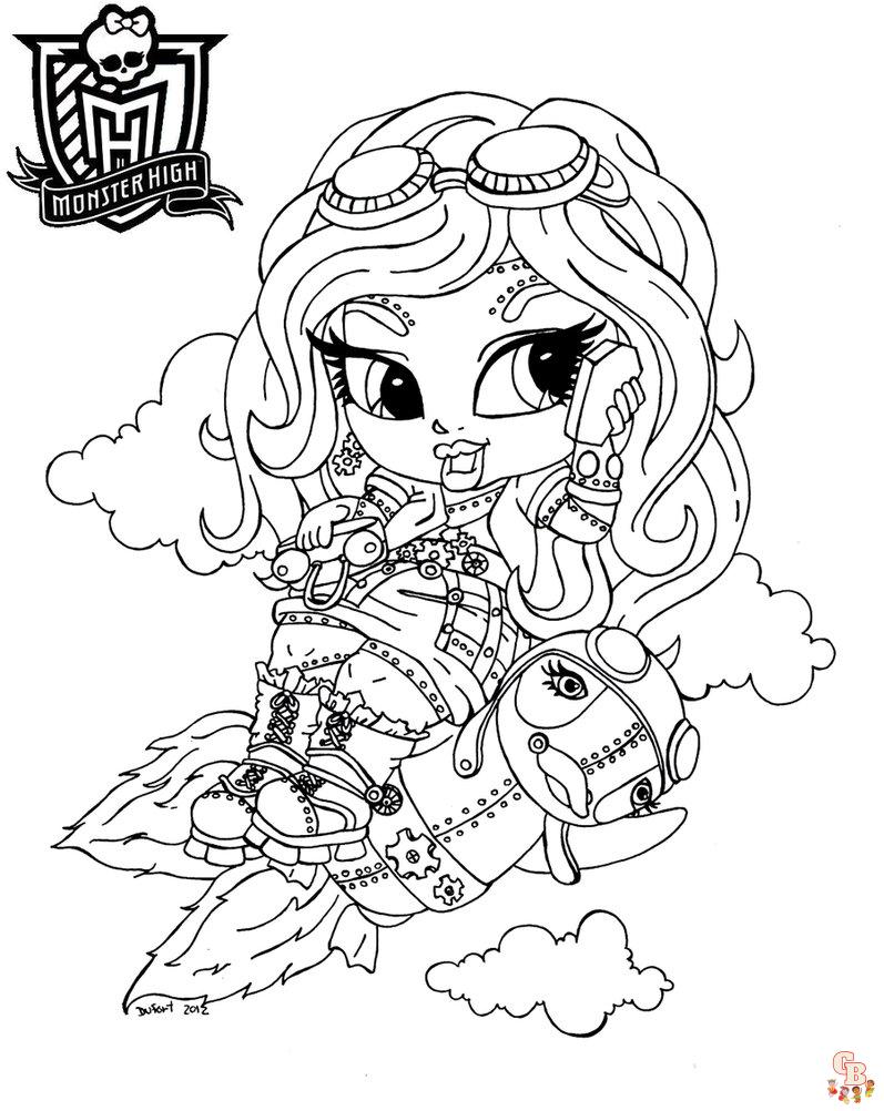 little monster high coloring pages