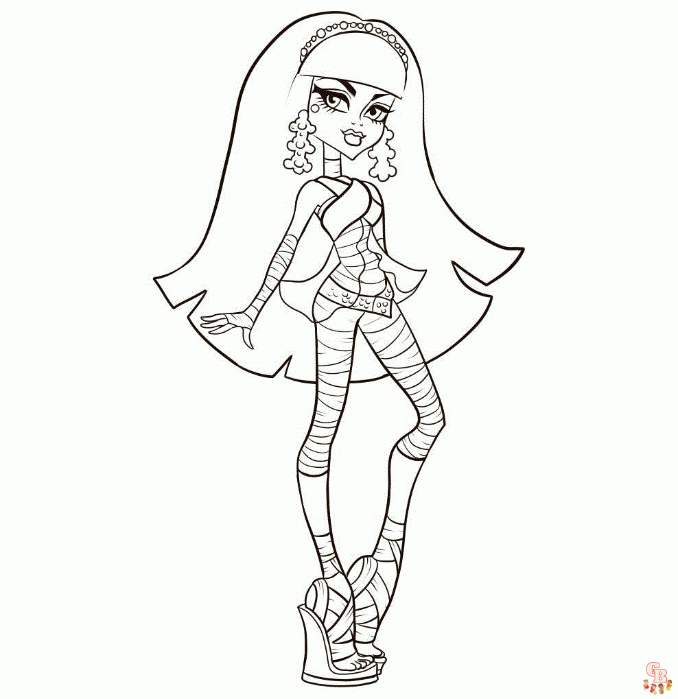 monster high cleo coloring pages