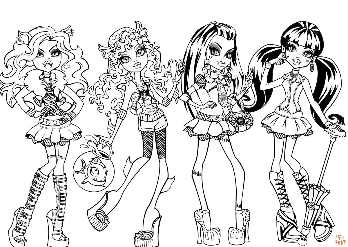 monster high boys coloring pages