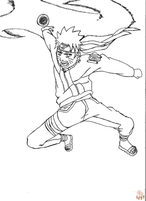 Free Naruto Coloring Pages for Kids and Adults - GBcoloring