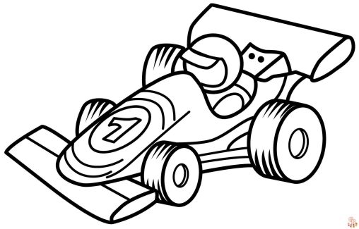 Racing Car Coloring Pages - Free Printables for Kids