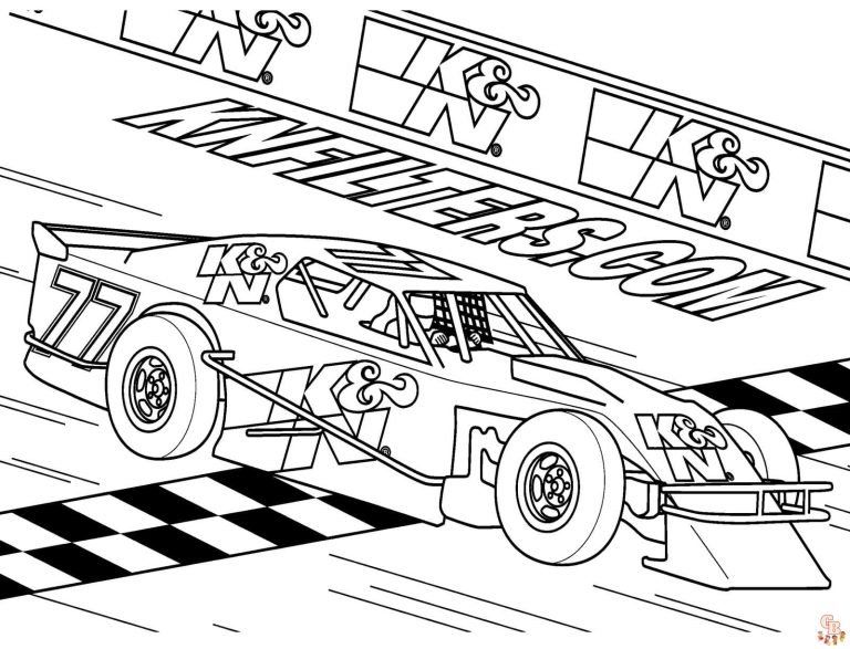 Racing Car Coloring Pages - Free Printables for Kids