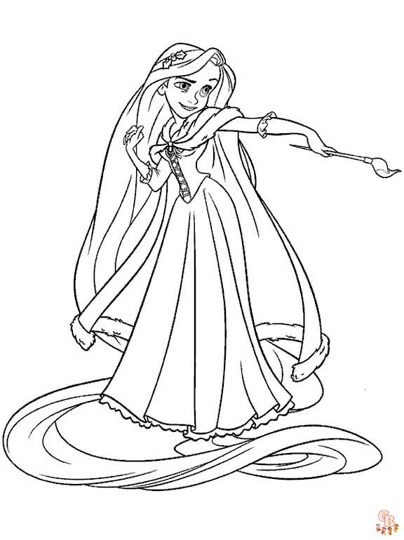 The best Rapunzel coloring pages for kids 4
