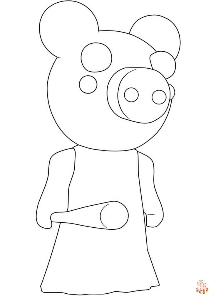 Piggy Roblox Zizzy Coloring Pages.