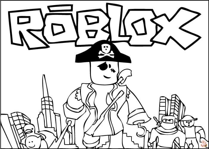 Roblox Characters Coloring Pages Logo printable for free