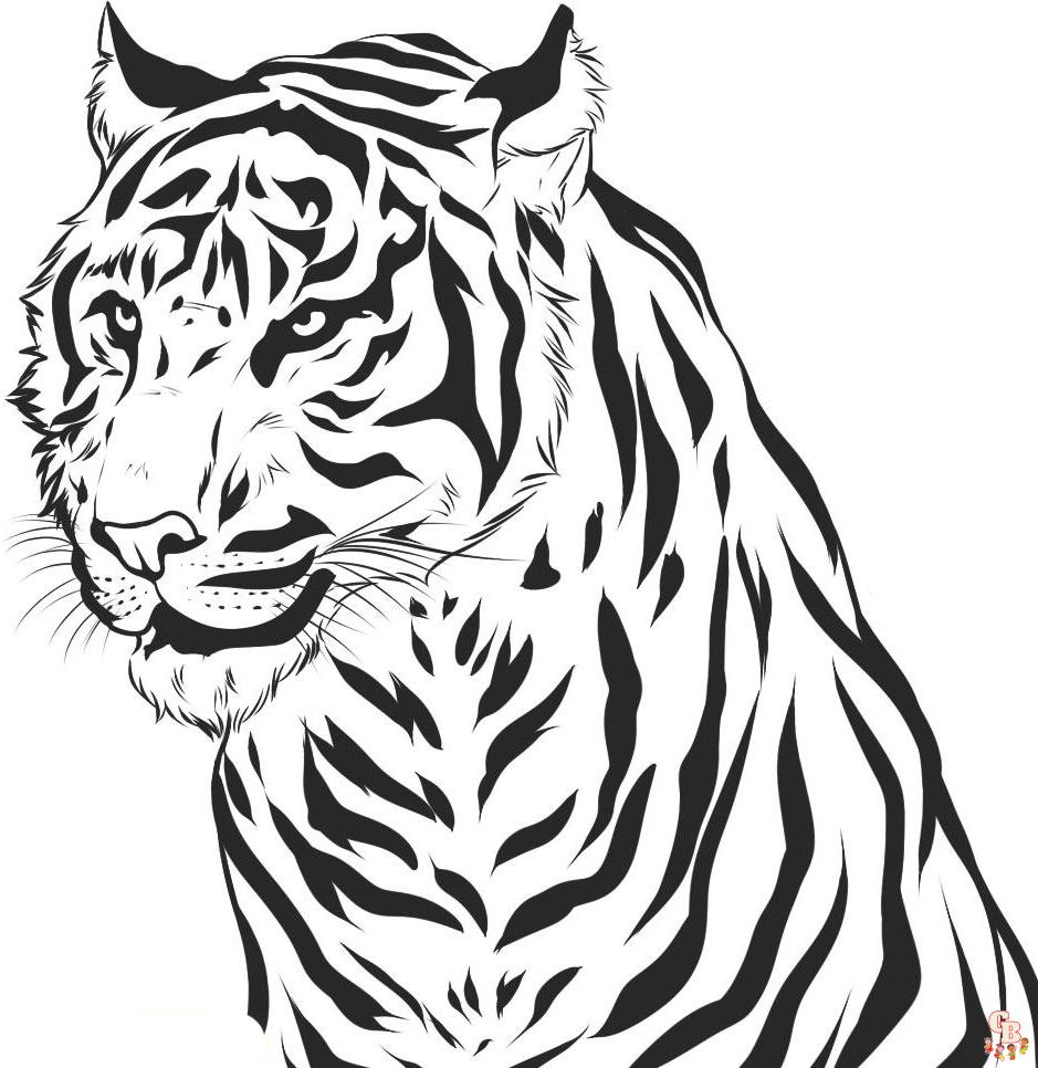 tiger face coloring pages for kids