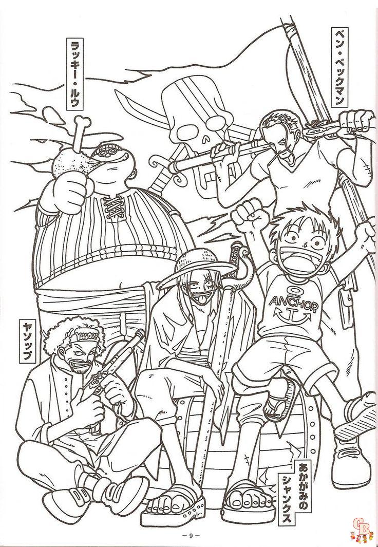 Desenhos de One Piece Para Colorir e Imprimir - Pintar Grátis Online