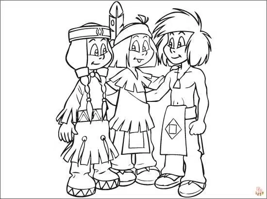 Yakari coloring pages are great for kids 16