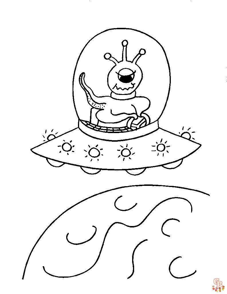 Aliens coloring pages