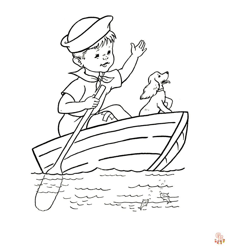 boat coloring pages