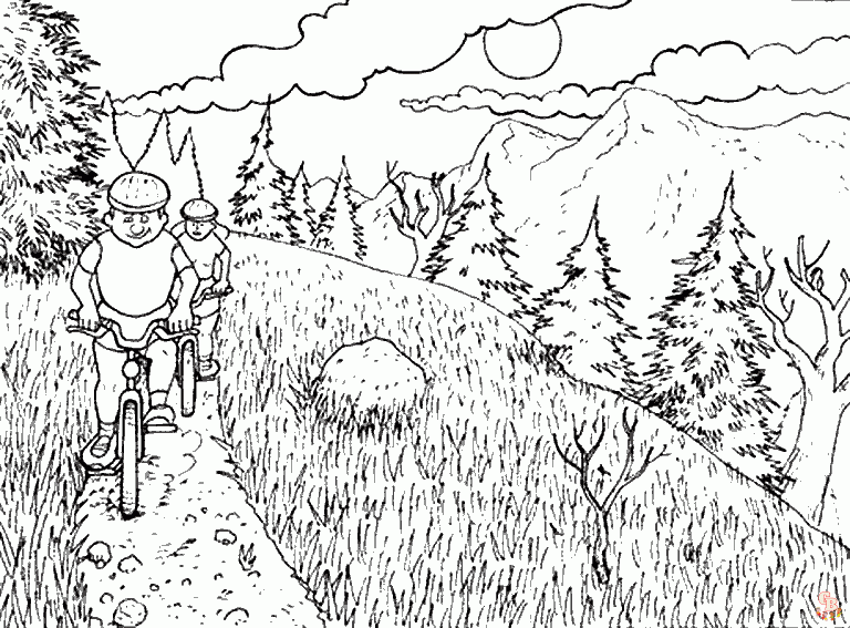 Mountain coloring pages